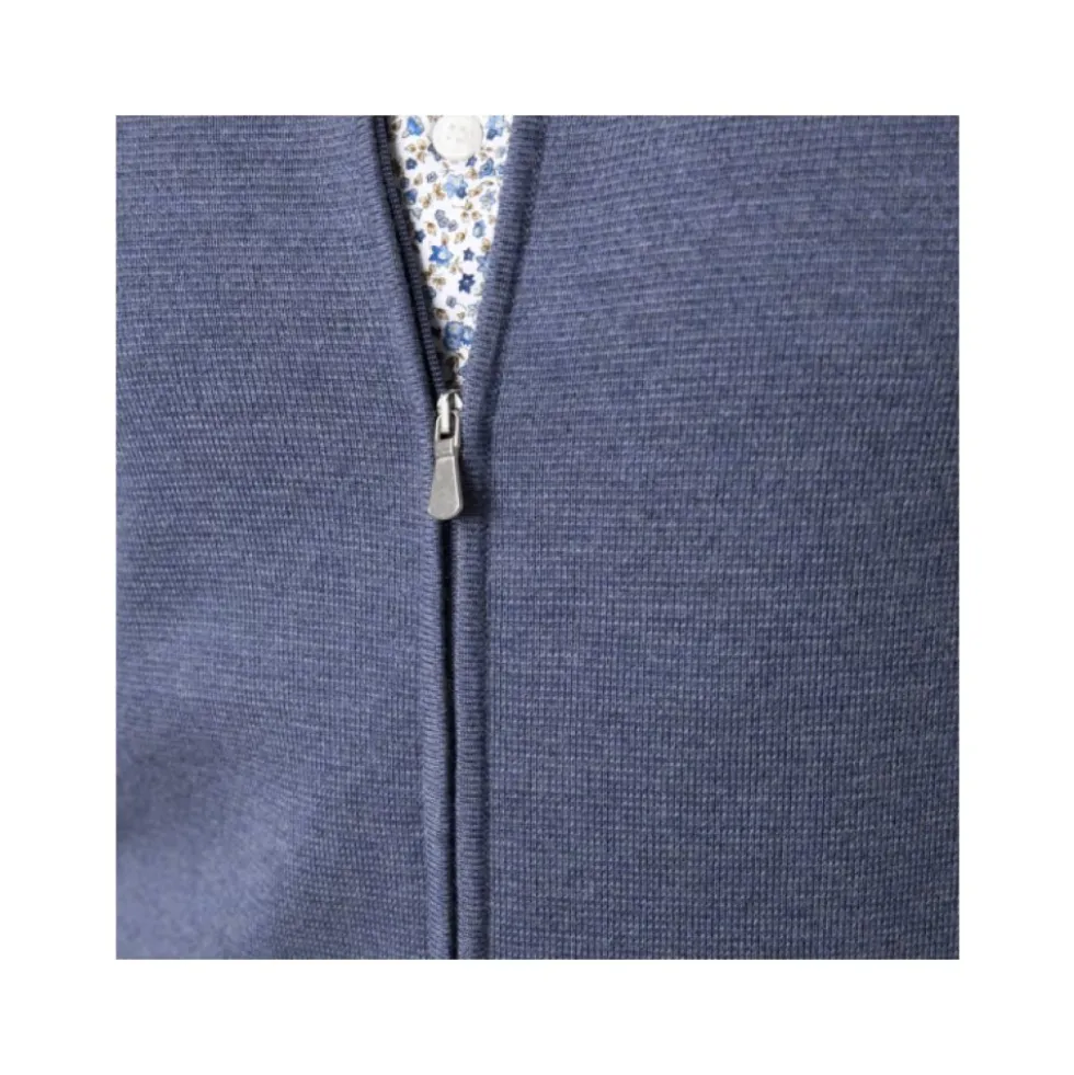 Zip Cardigan med ståkrave